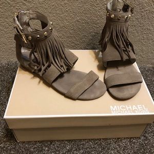 Michael Kors Billy Flat Fringe Sandals